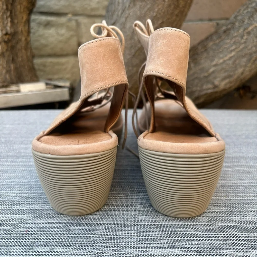 CLARKS Clarene Grace Wedge Peep Toe Sandals Size 11 Comfort Shoe